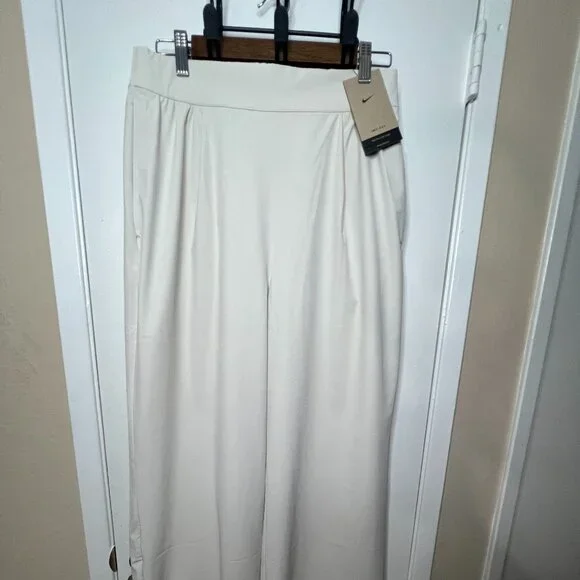 Nike Women's 24.7 PerfectStretch High-Waisted Wide Leg Pants MED  Lt Orewood Brn - Picture 4 of 9